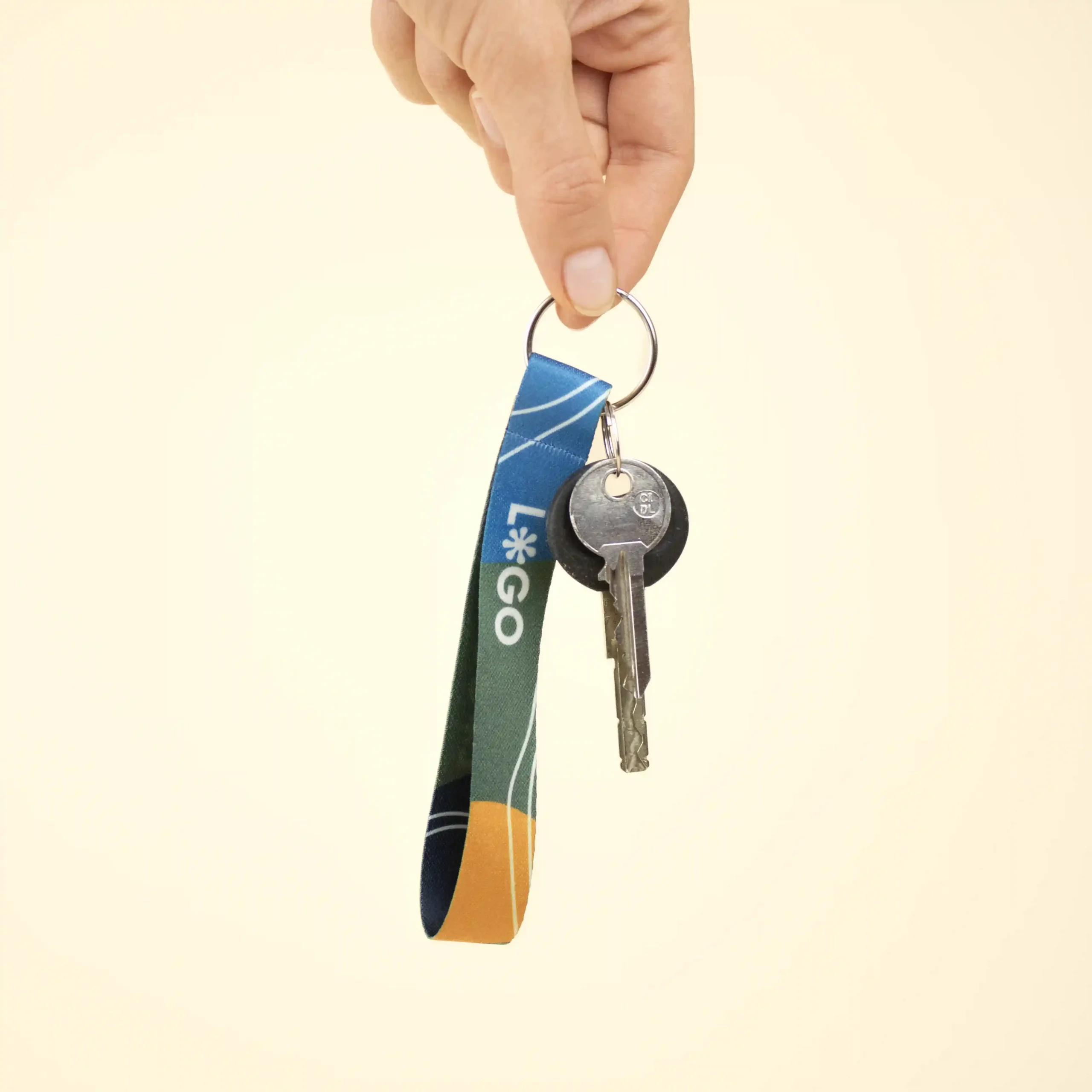 CLAUS: rPET keyring. Full color printing.