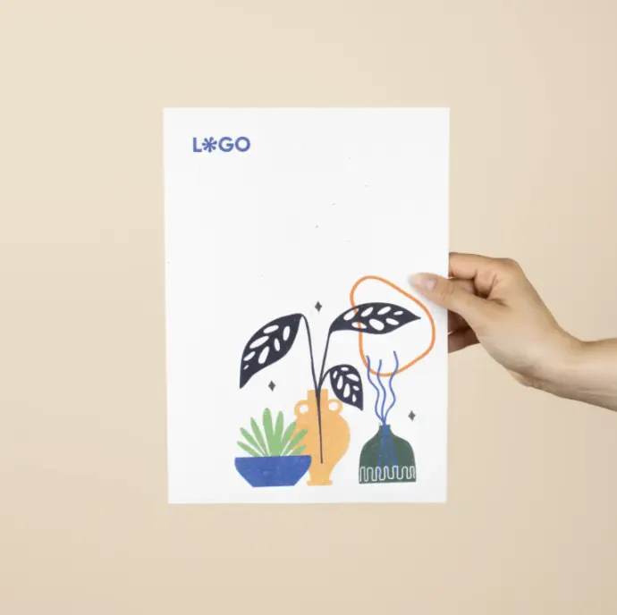 SEED PAPER: A4 Card. 21×29,7 cm.