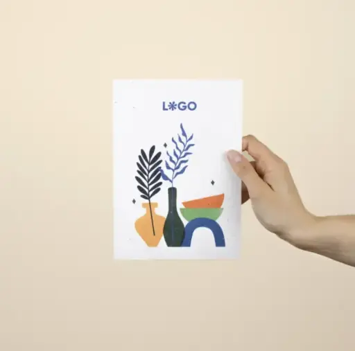 PAPEL PLANTABLE: Tarjeta A5. 14,8x21 cm.