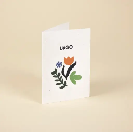 PAPEL PLANTABLE: Díptico A6. Cerrado: 10,5 x 14,8 cm.