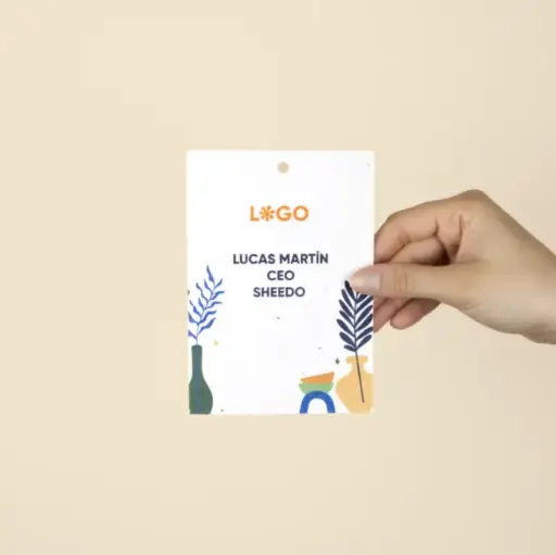 PAPIER À GRAINES : Badge A6. 10,5×14,8 cm.