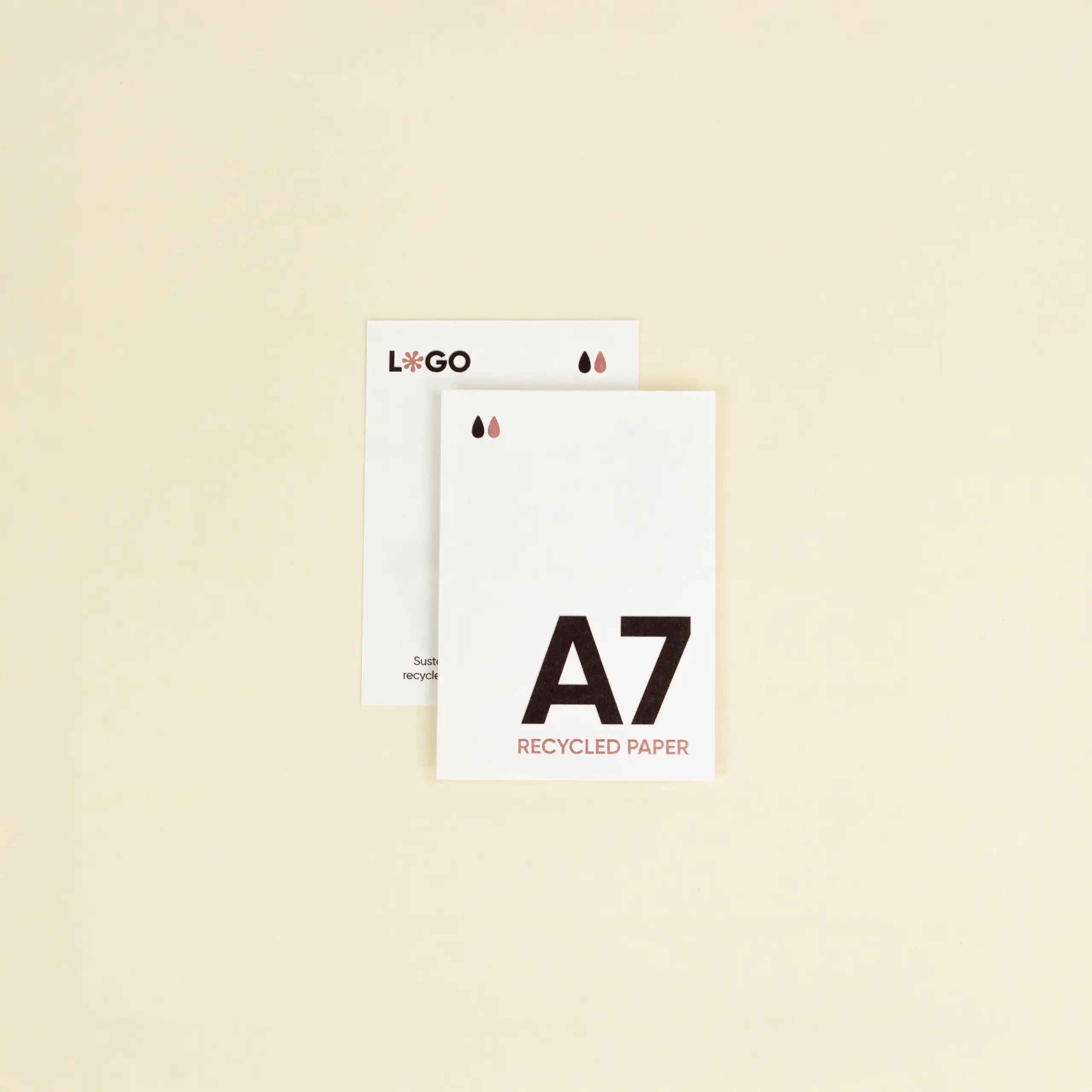 PAPIER ÉCOLOGIQUE: Carte A7, 10,5×7,4 cm.