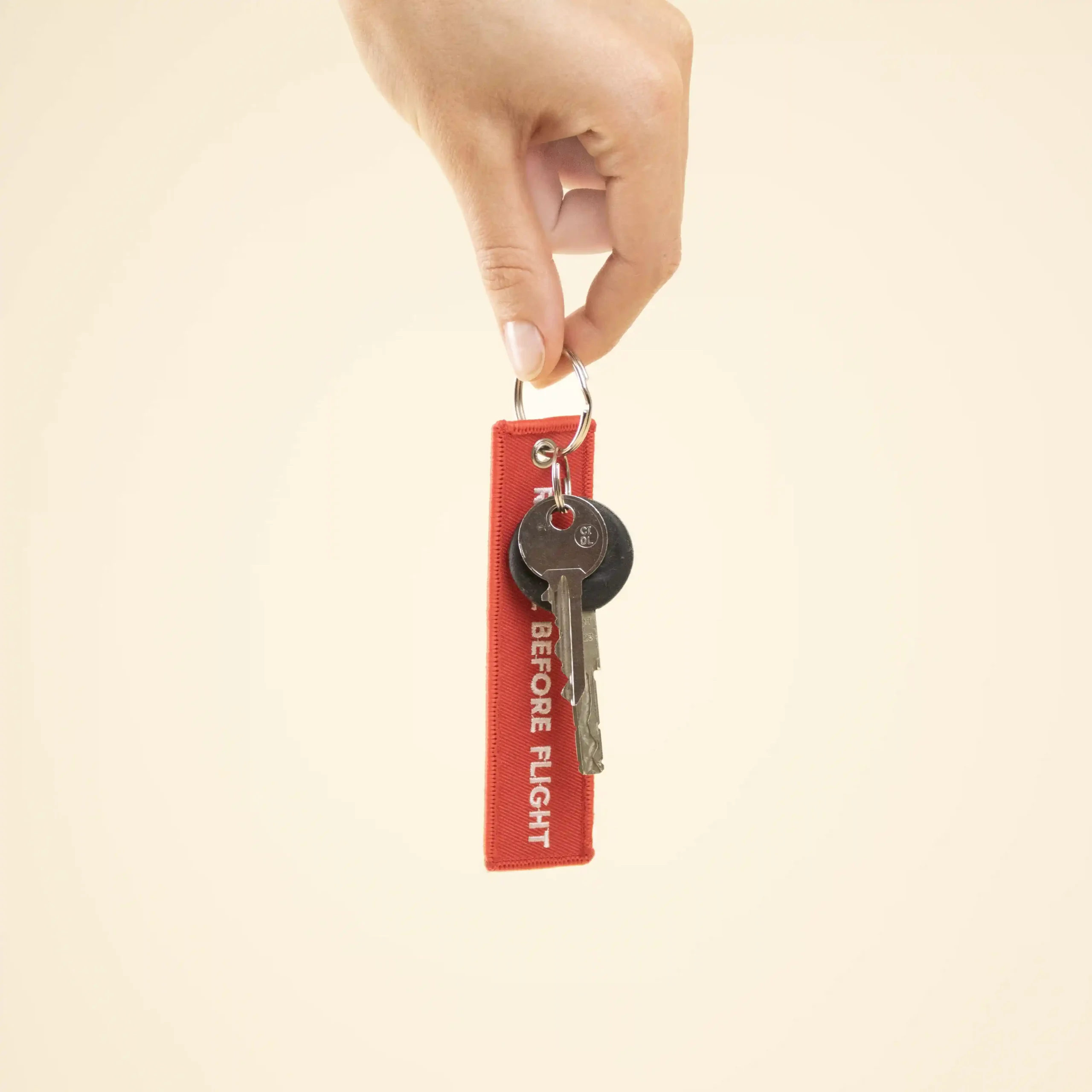 [010008] FILOS: Embroidered keychain. Full color printing.