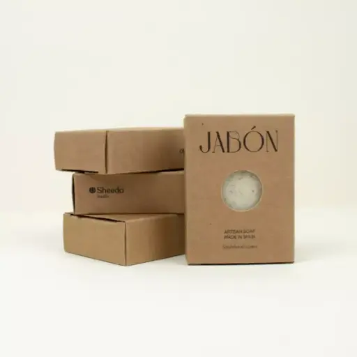 MILO: Jabon de glicerina vegetal. Personalización a todo color en la caja