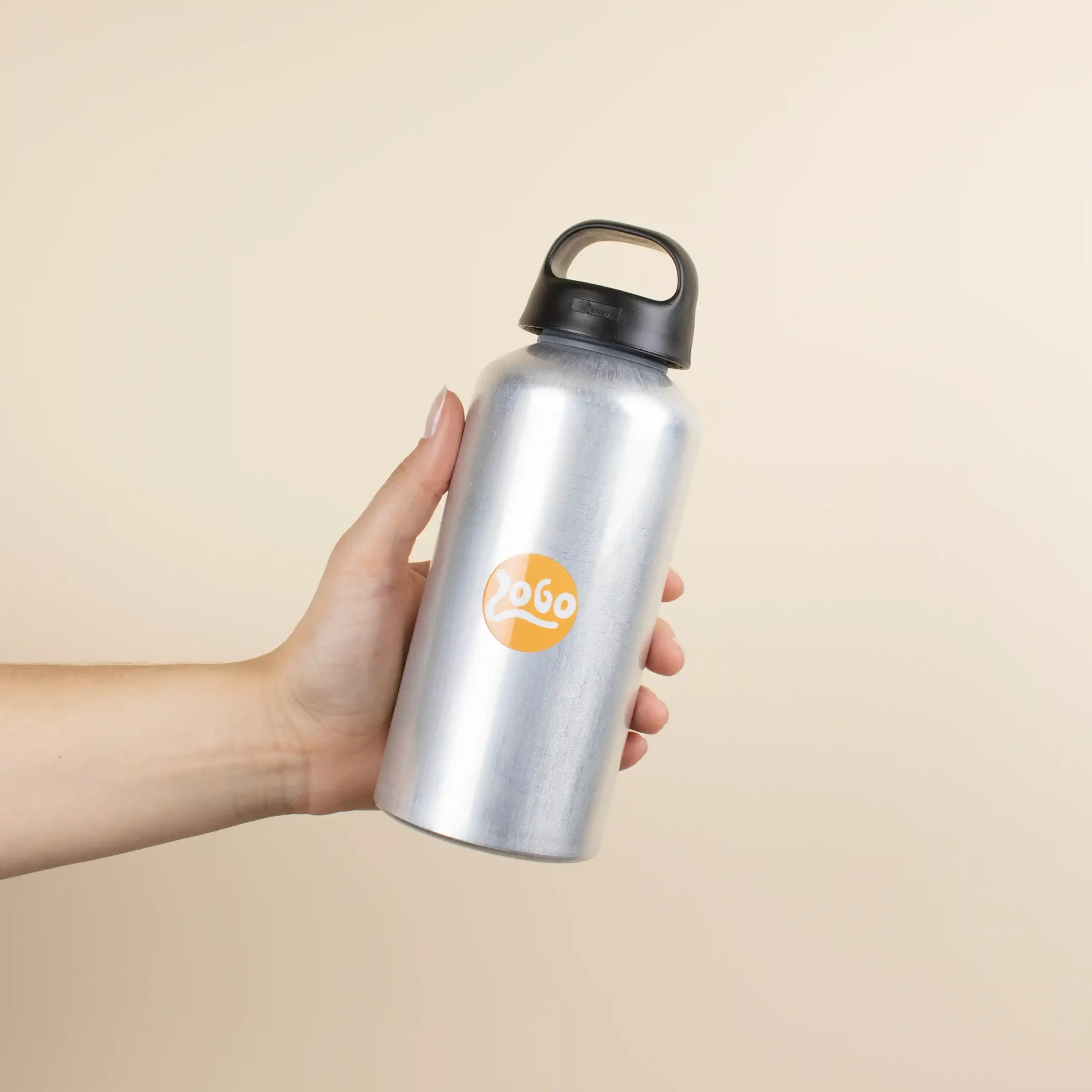 [007010] MINA: Recycled aluminum bottle 600 ml. Full color printing